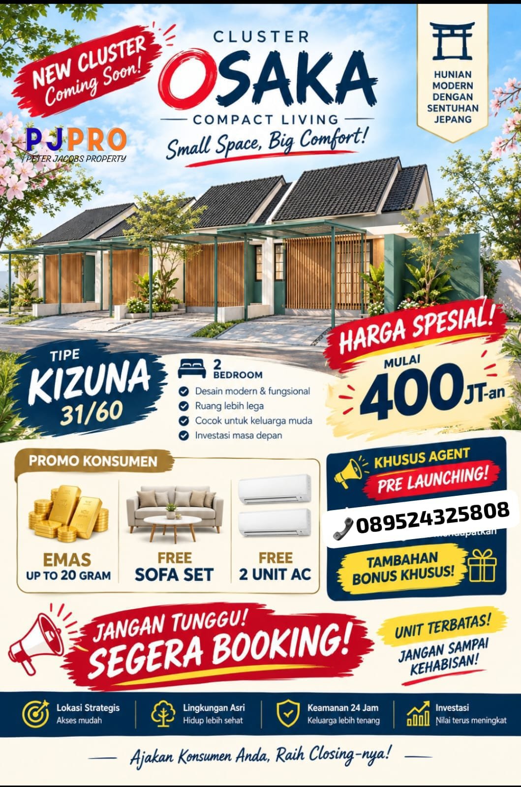 Dijual 1 Unit Rumah Primery Di Cluster Osaka Kizuna Bekasi Utara